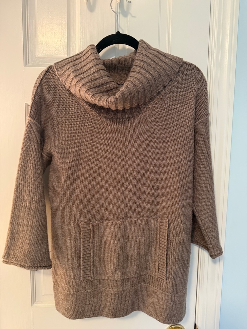 J. Crew Women's Taupe Cowl Neck Sweater
